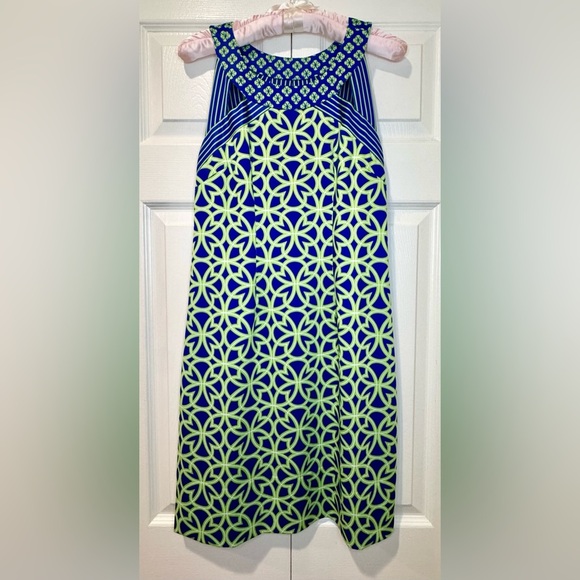 Gretchen Scott Isosceles Biltmore Rykell Sleeveless Dress Blue/Green Size XXS - Picture 1 of 9
